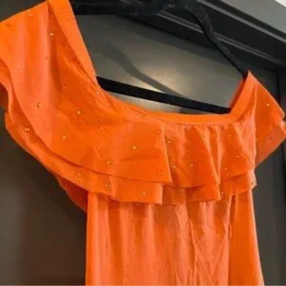 Helsa The Thea Gown in Orange Size Medium NEW! New with tags! - Picture 11 of 16